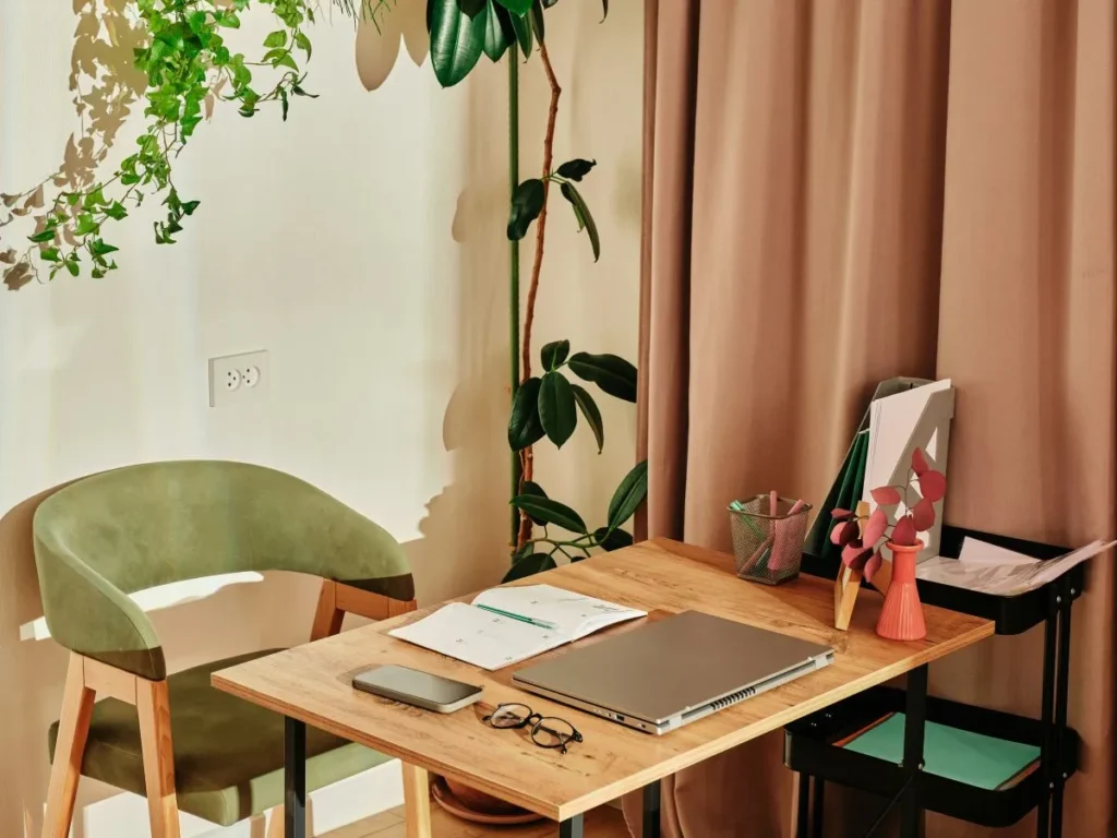 rustige werkplek in huis